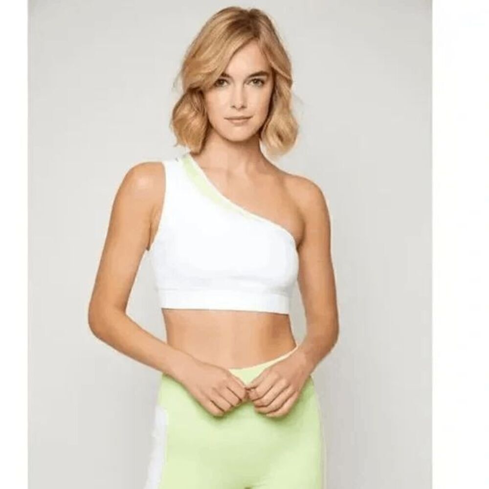 FourLaps NWT size Small Solo Bra - White/ Tomatillo